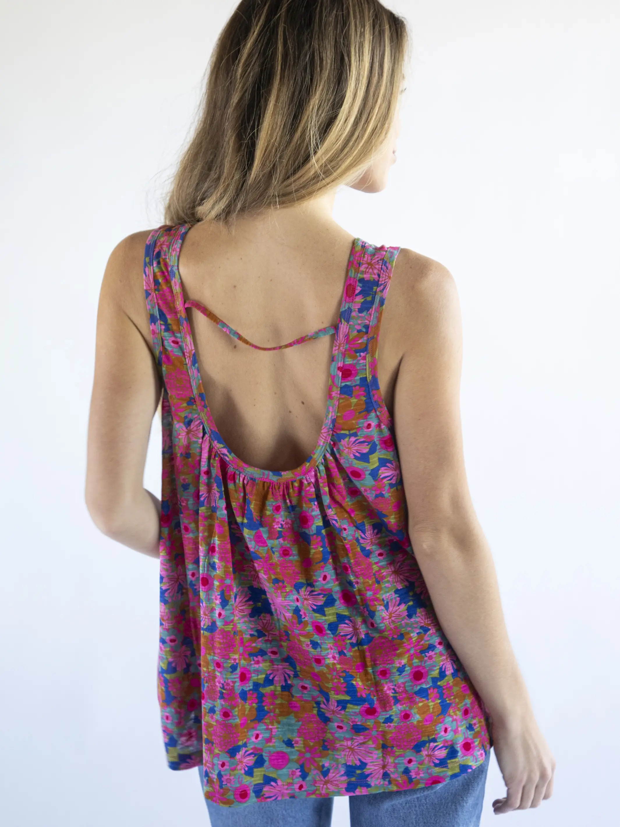 Free Spirit Cotton Tank Top - Rust Orchid Pink