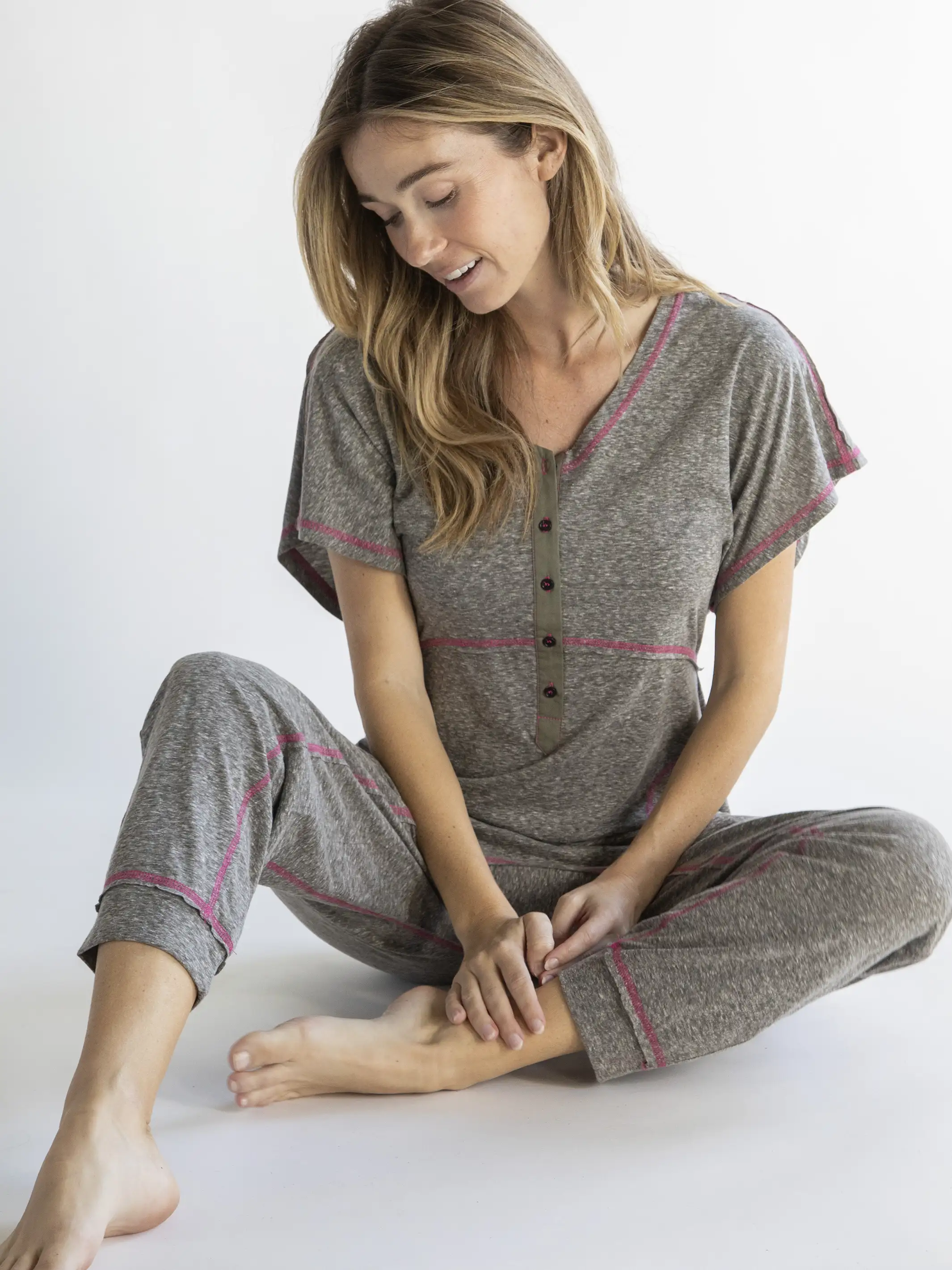 Riley Jumpsuit - Heather Grey